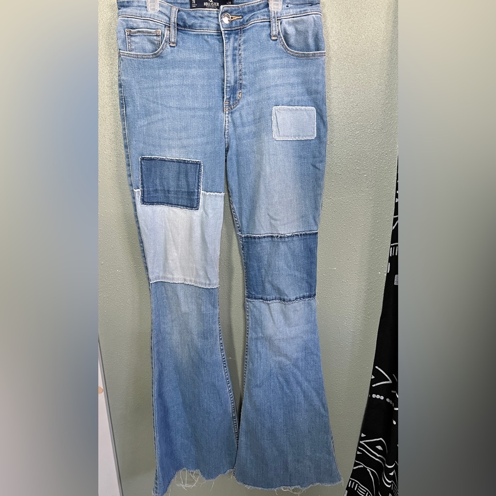 Hollister High Rise Patchwork 70s Jeans 7R
